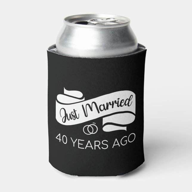 Just Married 40 Years Ago V Can Cooler (Can Front)