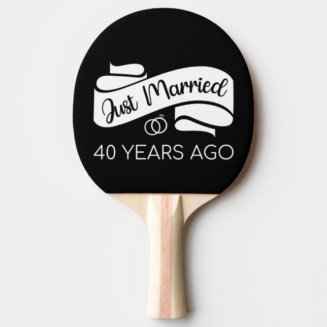 Just Married 40 Years Ago V Ping Pong Paddle (Front)