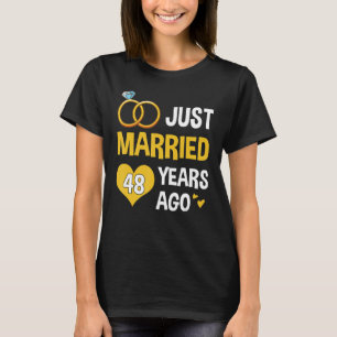 Just Married 48 Years Since 1975 48th Wedding Anni T-Shirt