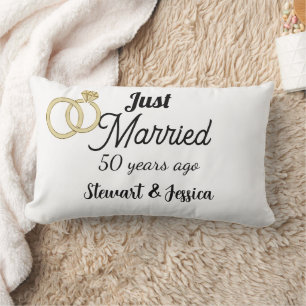 Just married 50 year ago wedding anniversary  lumbar cushion