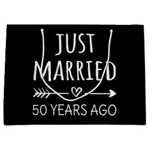 Just Married 50 Years Ago I Large Gift Bag