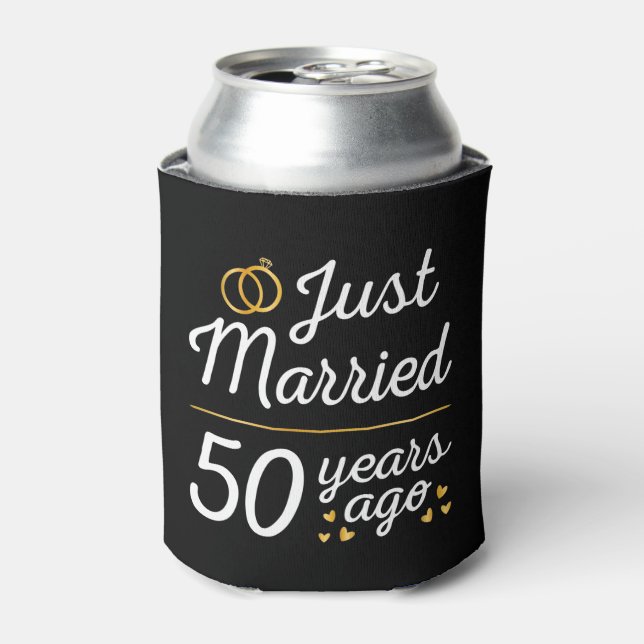 Just Married 50 Years Ago II Can Cooler (Can Front)