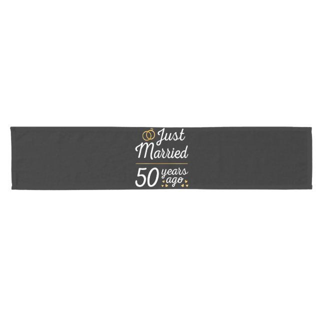 Just Married 50 Years Ago II Short Table Runner (Horizontal)