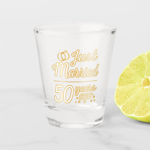 Just Married 50 Years Ago II Shot Glass