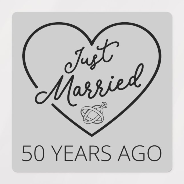 Just Married 50 Years Ago III (Design 1)