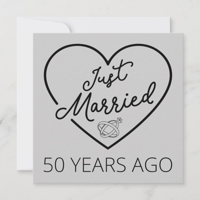 Just Married 50 Years Ago III Invitation (Front)