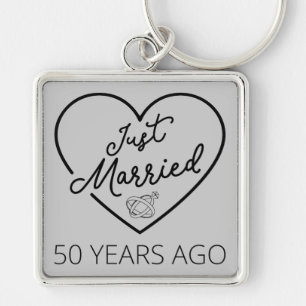 Just Married 50 Years Ago III Key Ring