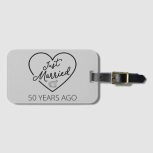 Just Married 50 Years Ago III Luggage Tag