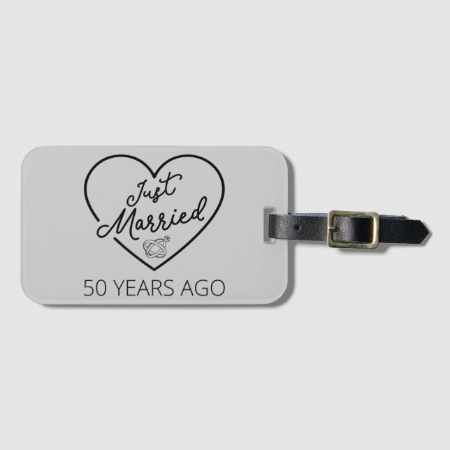 Just Married 50 Years Ago III Luggage Tag (Front Horizontal)