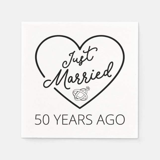 Just Married 50 Years Ago III Napkin (Front)