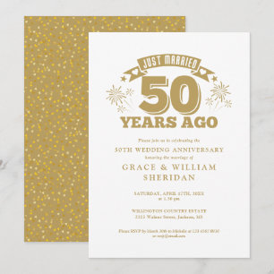 Just Married 50th Wedding Anniversary Invitation