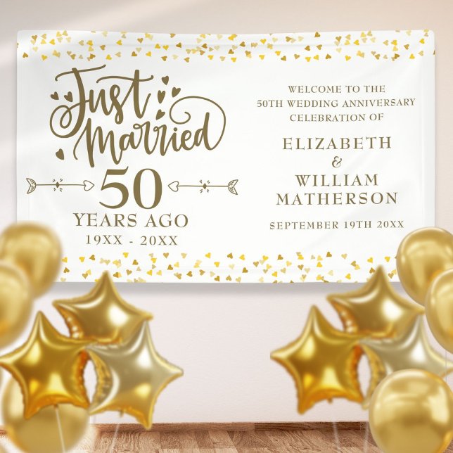 Just Married 50th Wedding Anniversary Welcome Sign (Just Married 50th Wedding Anniversary Welcome Sign)