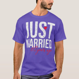 Just Married 60 Years Ago 60th Wedding Anniversary T-Shirt