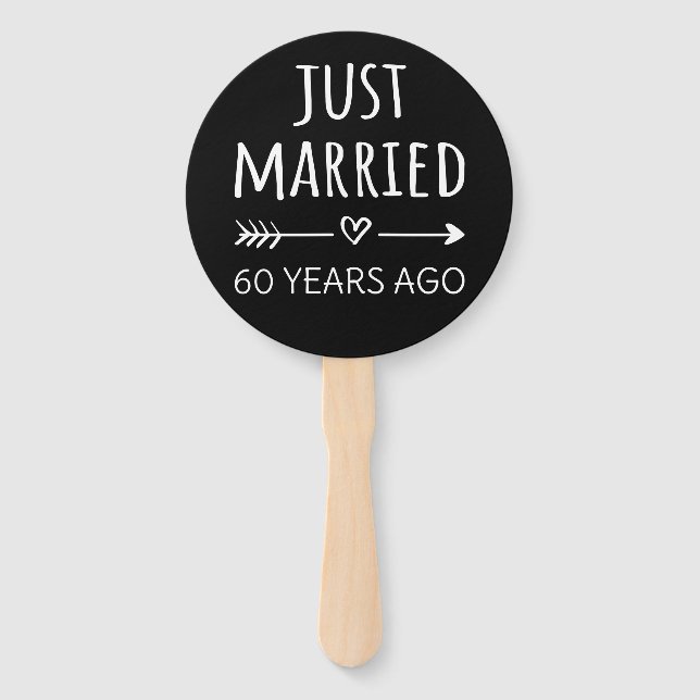  Just Married 60 Years Ago I Hand Fan (Front)