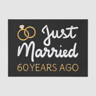 Just Married 60 Years Ago IV Tissue Paper