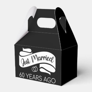 Just Married 60 Years Ago V Favour Box
