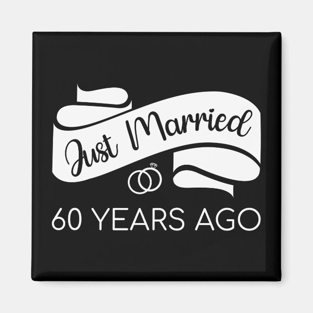 Just Married 60 Years Ago V Magnet (Front)