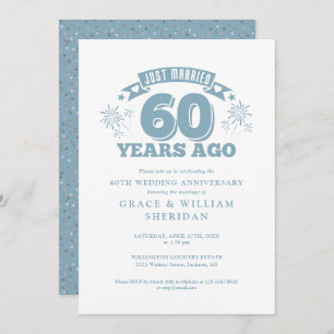 Just Married 60th Wedding Anniversary Invitation