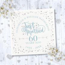 Just Married 60th Wedding Anniversary