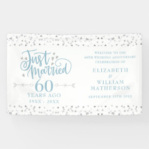 Just Married 60th Wedding Anniversary Welcome Sign