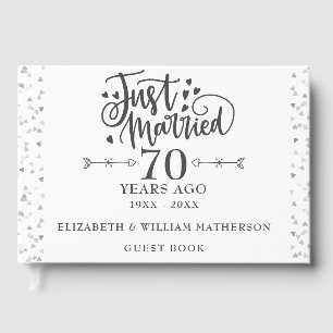 Just Married 70th Wedding Anniversary Guest Book