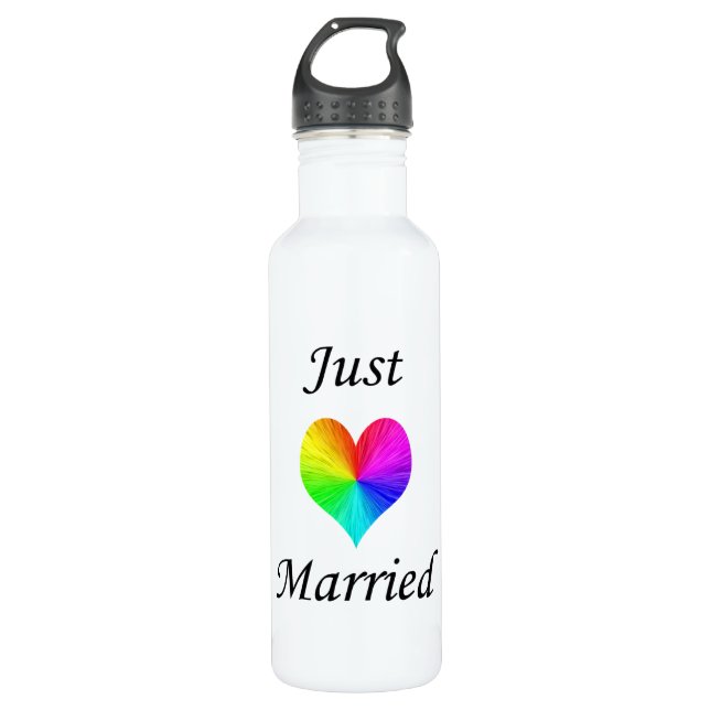 Just Married 710 Ml Water Bottle (Front)