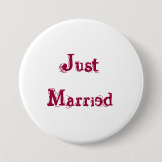 Just Married 7.5 Cm Round Badge