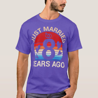 Just Married 8 Years Ago Hus Wife Married Annivers T-Shirt