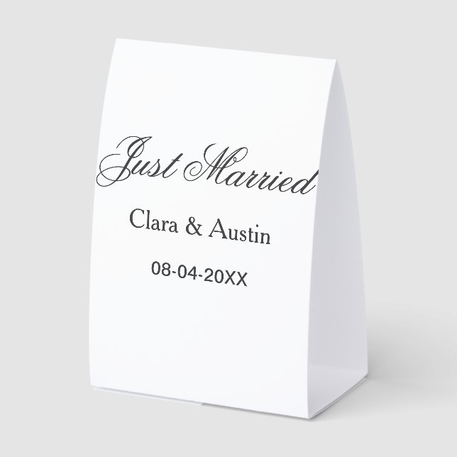 Just Married add couple name date year wedding sim (Front)