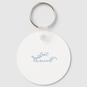 Just Married add couple name date year wedding sim Key Ring