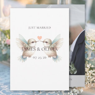 Just Married Add Photo Wedding Announcement 