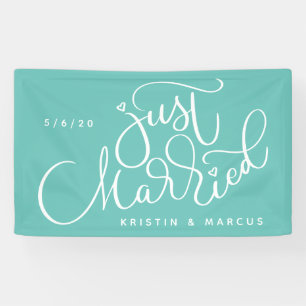 Just Married   Add Your Name & Date Banner
