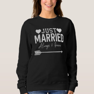 Just Married Always & Forever Couple Honeymoon New Sweatshirt