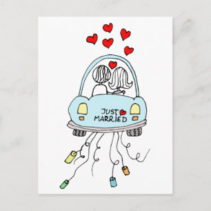 Just Married Announcement Postcard