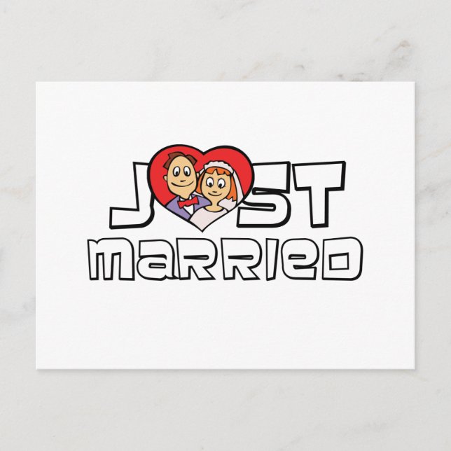Just Married Announcement Postcard (Front)