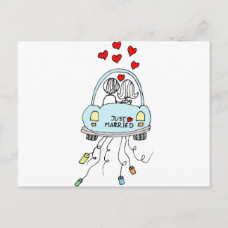 Just Married Announcement Postcard