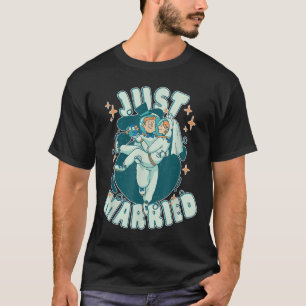 Just Married - Astronauts Funny Groom And Bride _1 T-Shirt