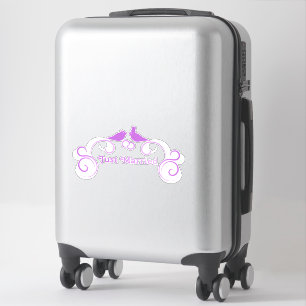 Just Married Birds Contour Sticker