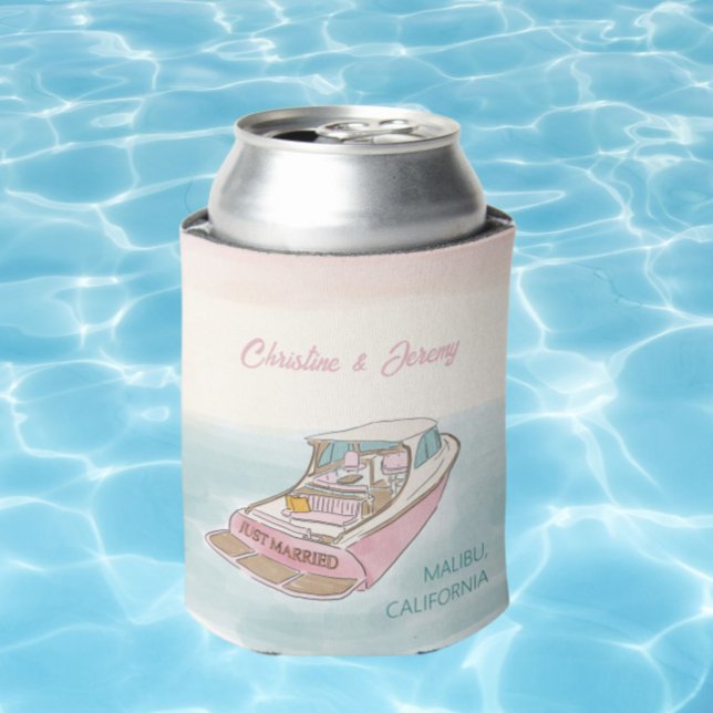 Just married boat for wedding  can cooler (Creator Uploaded)