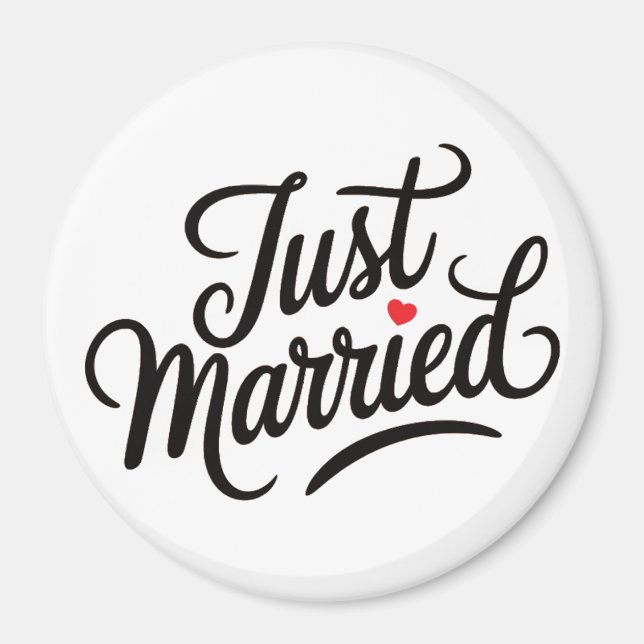 Just Married Bridal Magnet (Front)