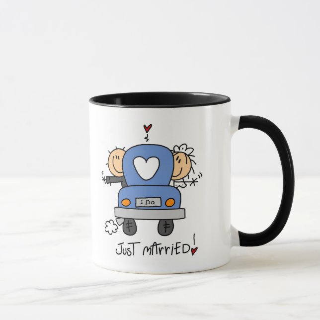 Just Married Bride and Groom T-shirts and Gifts Mug (Right)