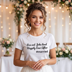 Just Married Bride Newlywed Honeymoon Custom T-Shirt