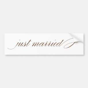 Just Married Bumper Sticker