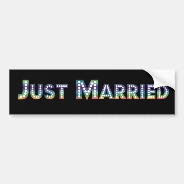 Just Married Bumper Sticker (Front)