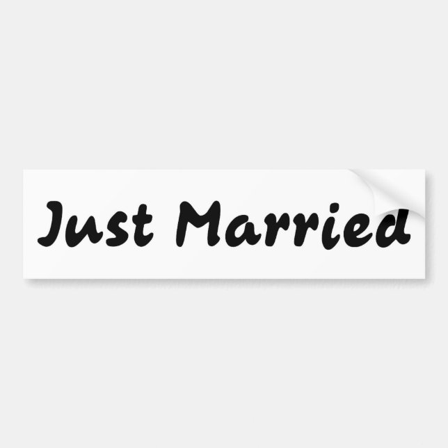 Just Married Bumper Sticker (Front)