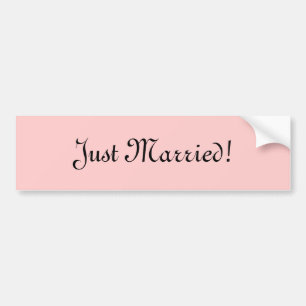 Just Married! Bumper Sticker