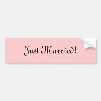 Just Married! Bumper Sticker