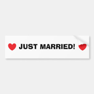 "Just Married" Bumper Sticker