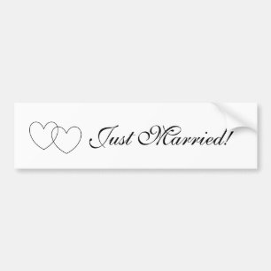 "Just Married!" Bumper Sticker