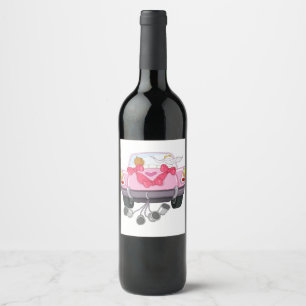 Just Married Car 27 Wine Label